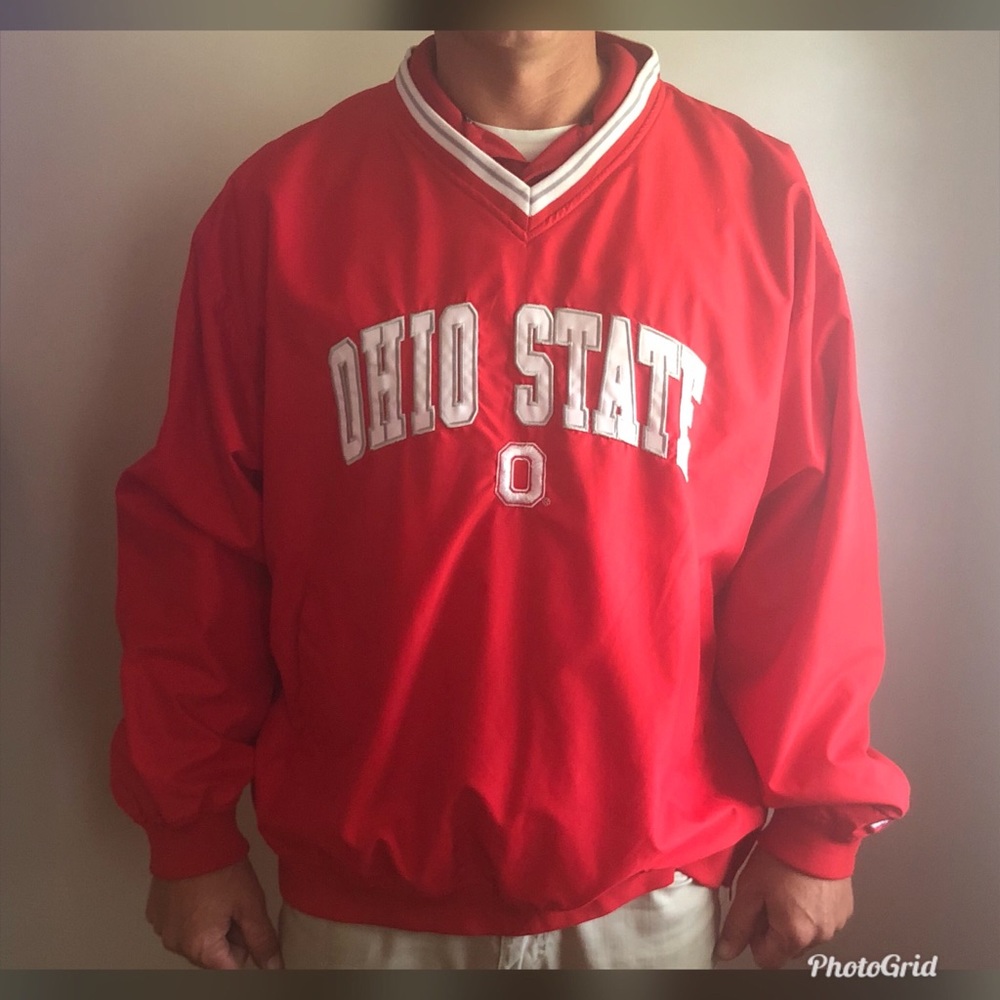 Ohio State V-neck Windbreaker Pullover Jacket XL